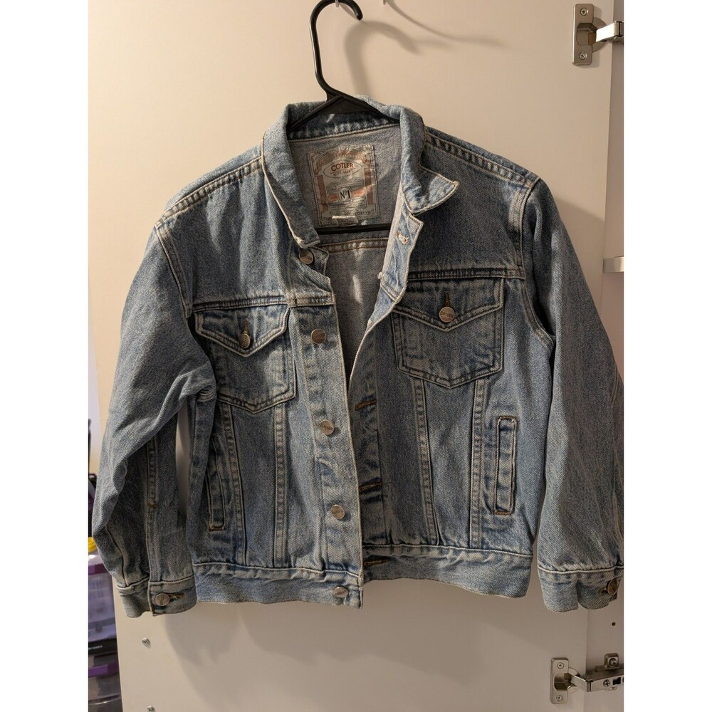 Rare Vintage Cotler Blues Alley Blue Denim Trucker Jacket Size Large 16-18